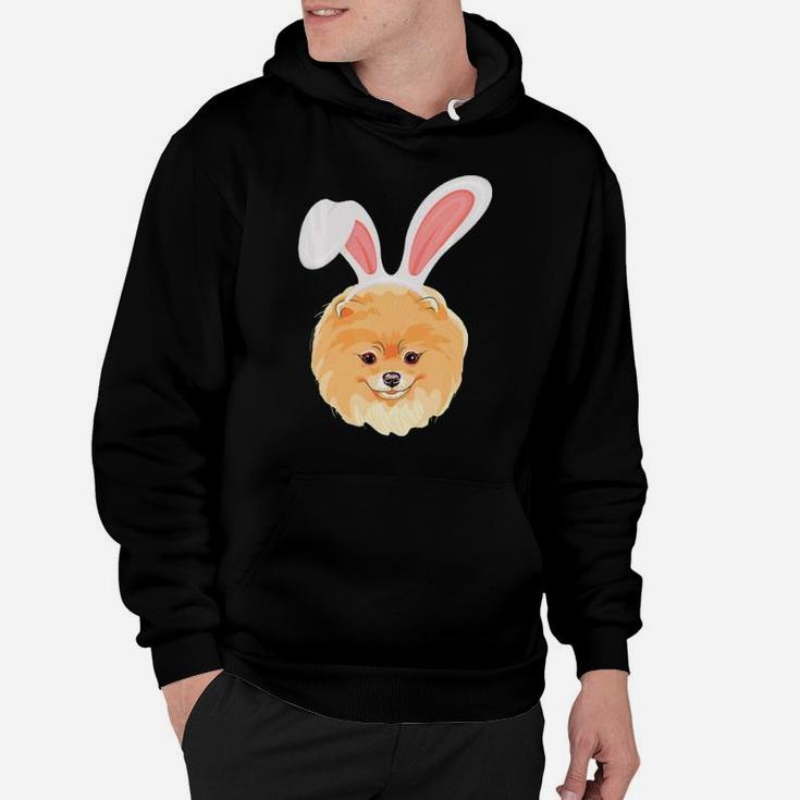 Pomeranian Dressed As Easter Bunny With Rabbit Ears Hoodie