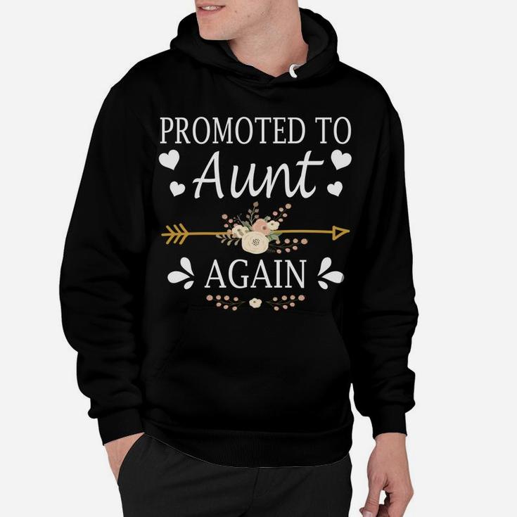 Promoted To Aunt Again Thanksgiving Christmas Gifts Hoodie
