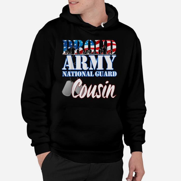 Proud Army National Guard Cousin Dog Tag Flag Shirt Men Hoodie