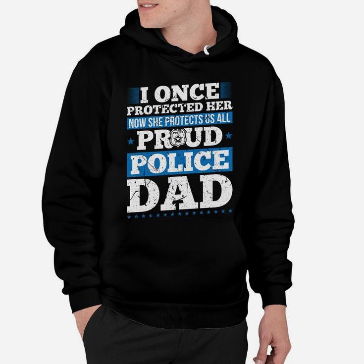 Proud Dad Police Officer Daughter Support Thin Blue Line Sweatshirt Hoodie