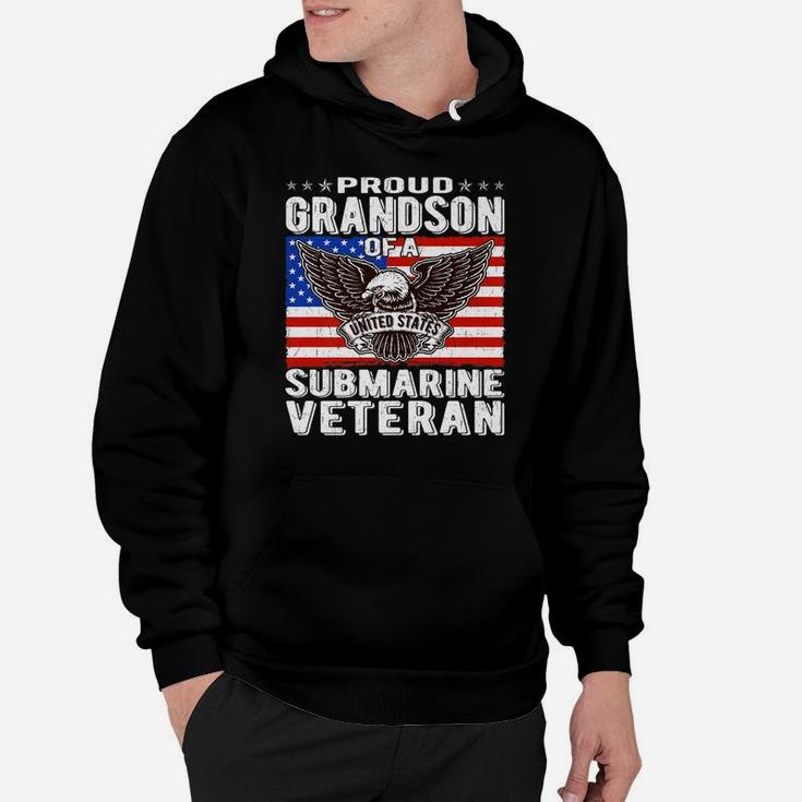 Proud Grandson Of Submarine Veteran Patriotic Military Gifts Hoodie