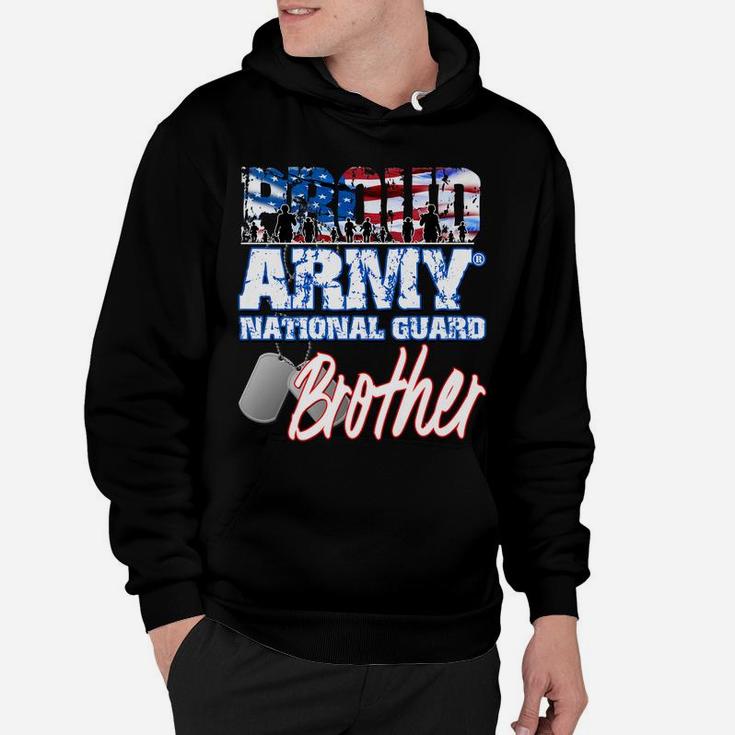 Proud Patriotic Army National Guard Brother Usa Flag Men Hoodie