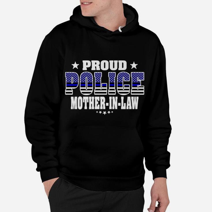 Proud Police Mother-In-Law Thin Blue Line Us Cop's Family Hoodie