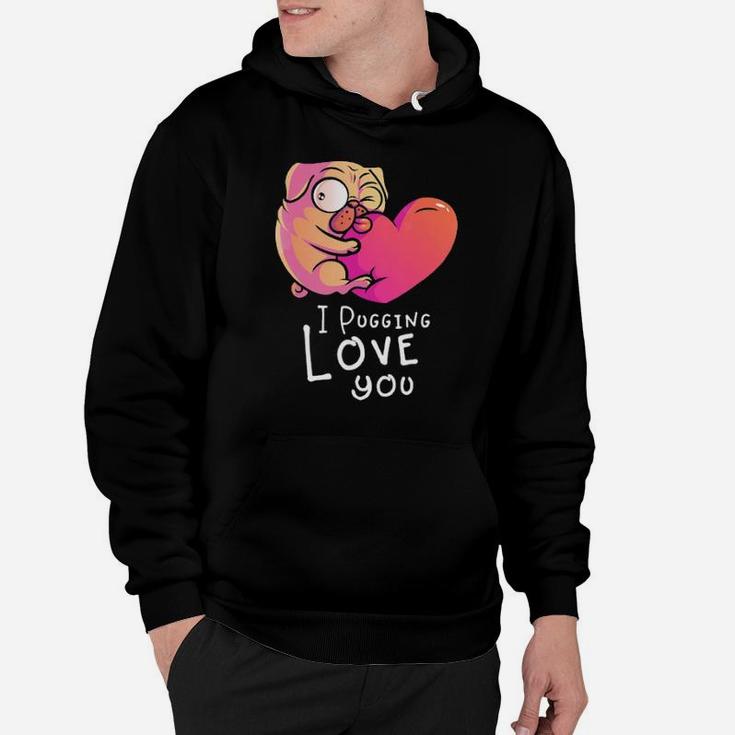 Pug Valentines Day Gift For Dog Lovers And Couples Hoodie