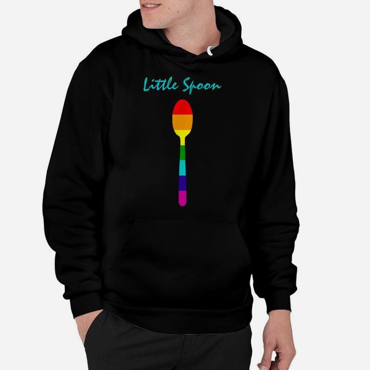 Rainbow Little Spoon Big Spoon Matching Gay Couple Shirts Hoodie