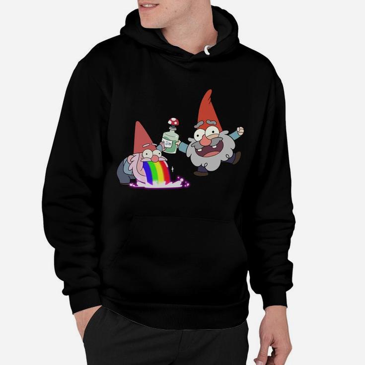 Rainbow Puking Party Gnome Gravity Inspired Big Dipper Falls Hoodie
