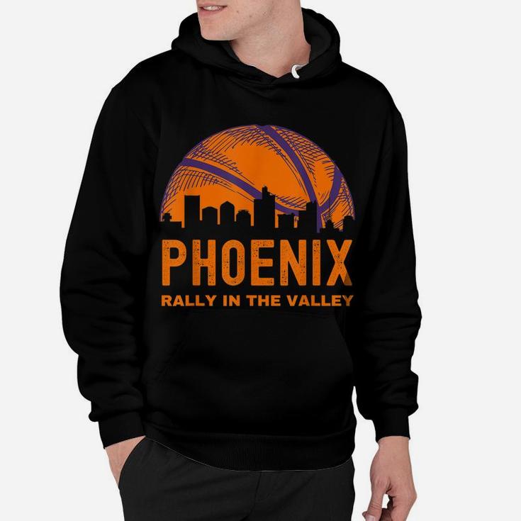 Rally In The Valley Oop Phoenix Az Fans Retro Basketball Hoodie