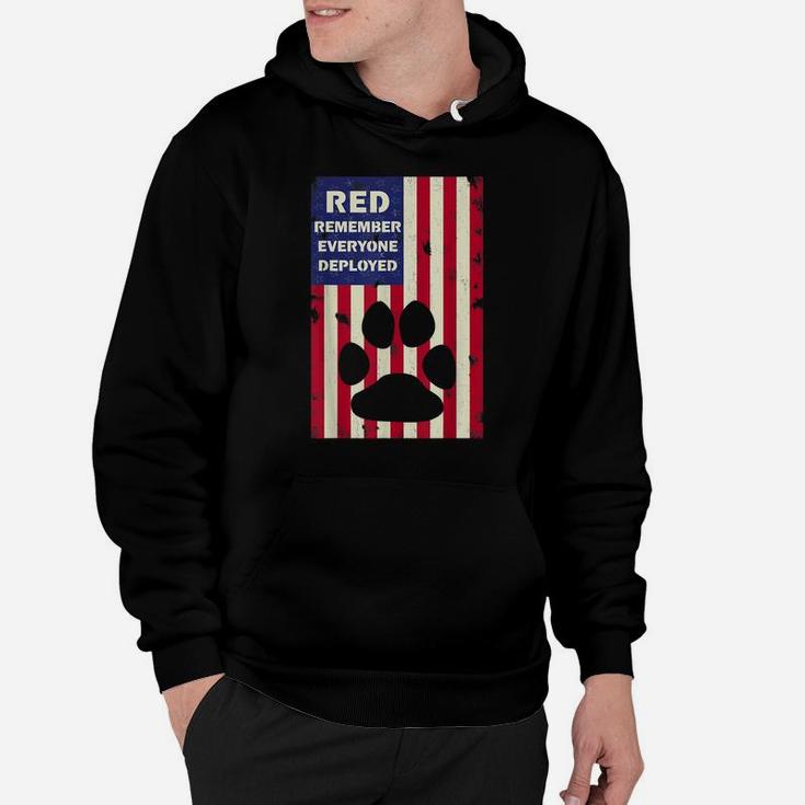 Red Friday Military Service Dogs  Veteran Gift Idea Hoodie