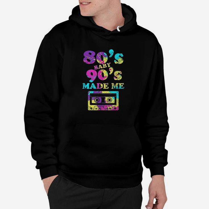 Retro 80S Baby 90S Made Me Vintage Cassette Hoodie