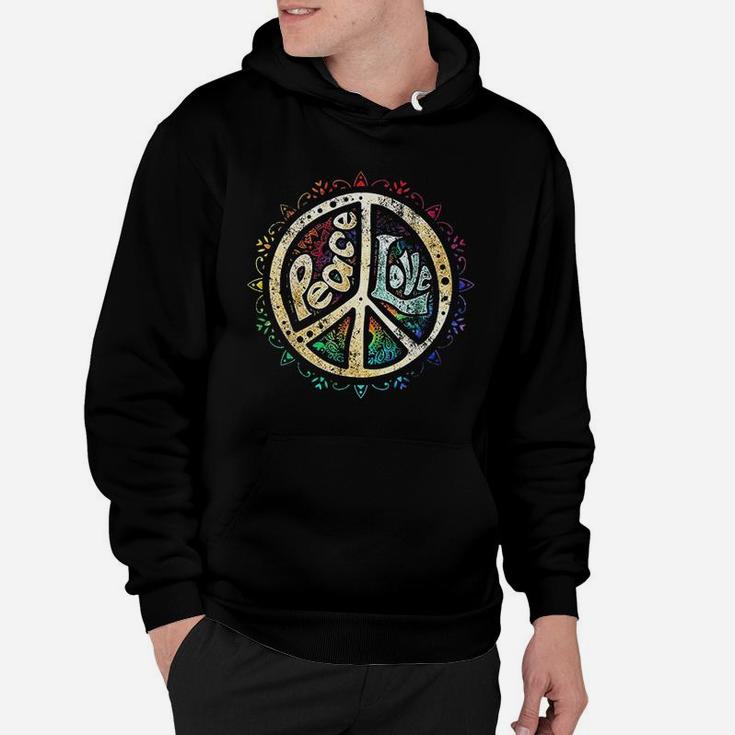 Retro Psychedelic Peace Love Hoodie