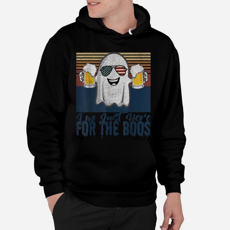 Retro Vintage Men Womens I'm Just Here For The Boos Hoodie