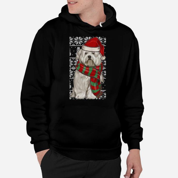 Santa Hat Xmas Coton De Tulear Ugly Christmas Sweatshirt Hoodie