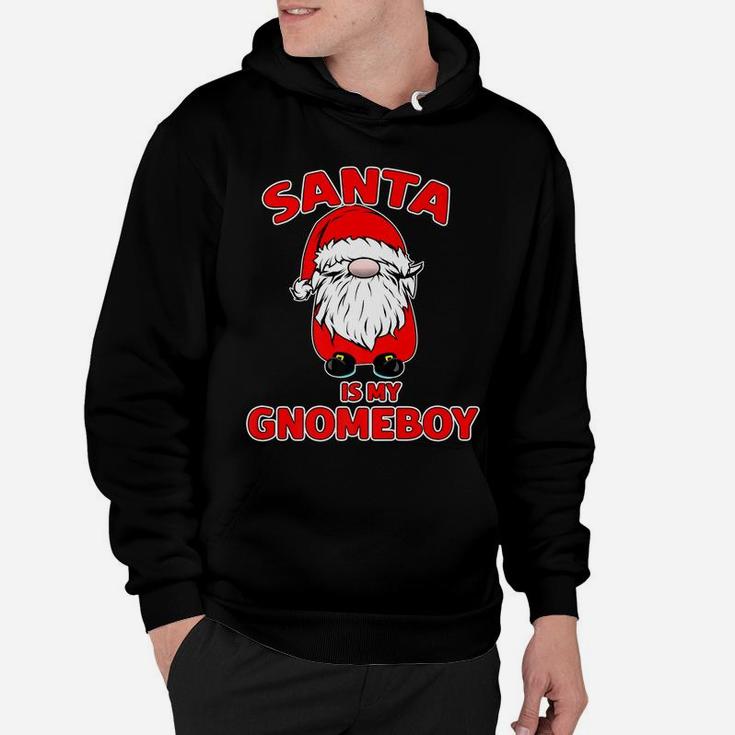 Santa Is My Homeboy Gnomeboy Funny Christmas Gnome Pun Hoodie