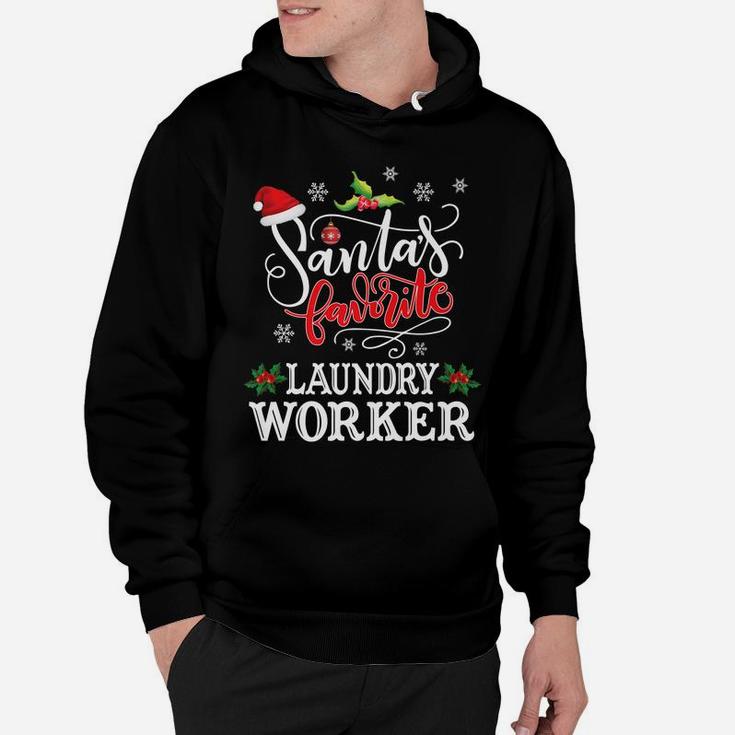 Santa's Favorite Laundry Worker Christmas Party Gift Xmas Hoodie