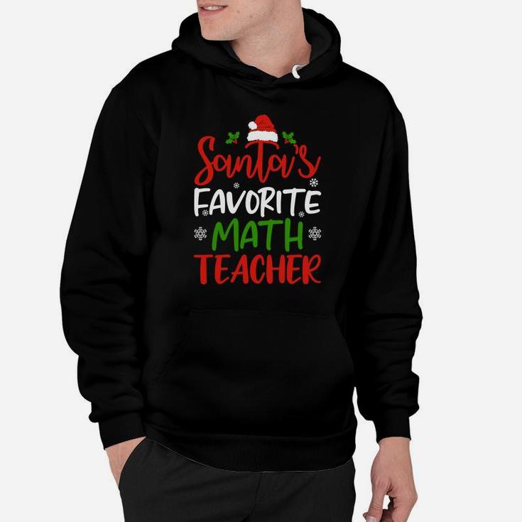 Santa's Favorite Math Teacher Funny Christmas Gifts Hoodie