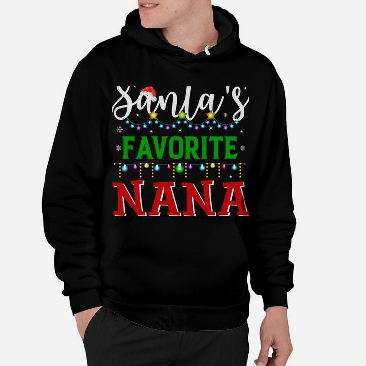 Santa's Favorite Nana Matching Family Christmas Pajamas Sweatshirt Hoodie