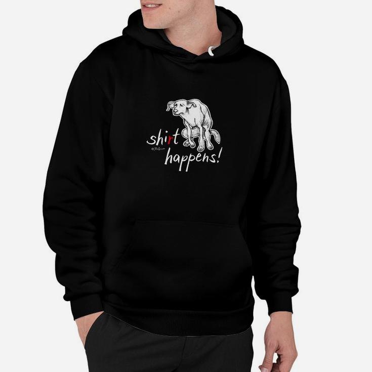 Schwarzes Bulldoggen Hoodie für Herren mit lustigem Spruch