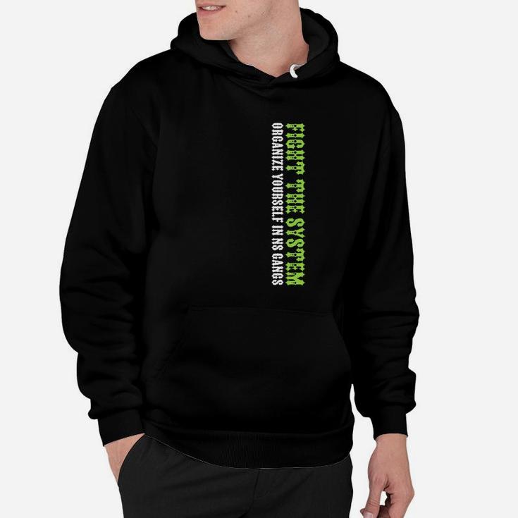 Schwarzes Hoodie, Vertikaler Spruch für Systemprogrammierer