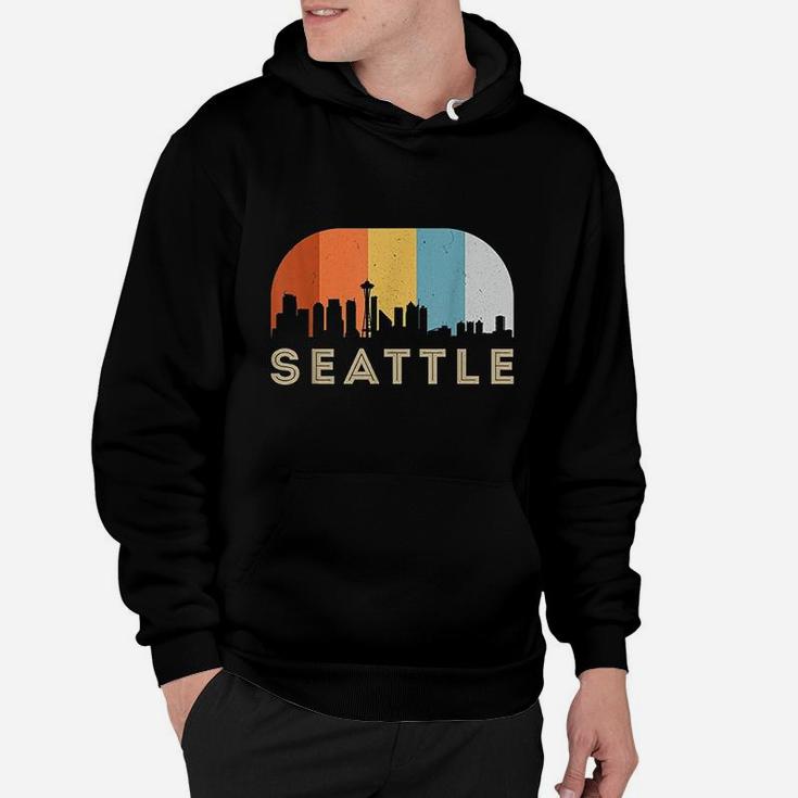 Seattle Washington Vintage Skyline Hoodie