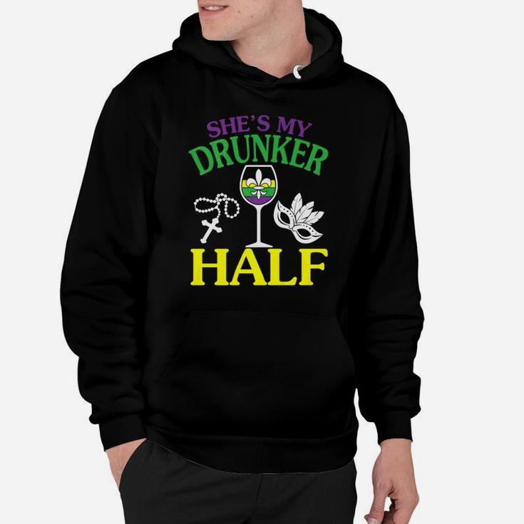 Shes My Drunker Wine Bling Beads Wine Half Mardi Gras Hoodie Shes My Drunker Wine Bling Beads Wine Half Mardi Gras Hoodie