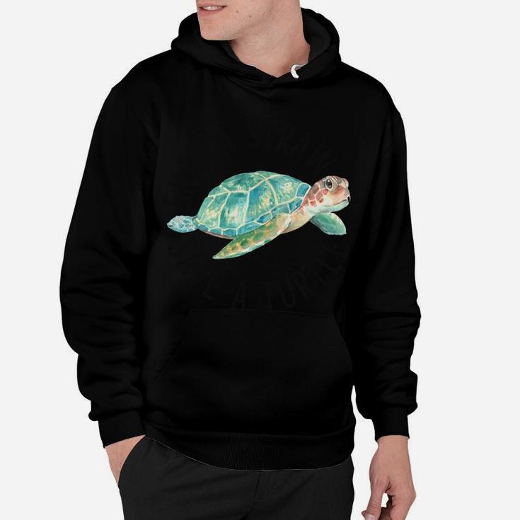 Skip A Straw Save A Turtle Watercolor Cute Sea Turtle Gift Hoodie