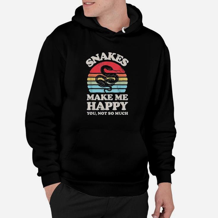 Snakes Make Me Happy You Not So Much Funny Snake Vintage Hoodie
