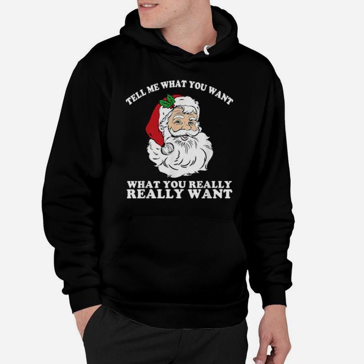 So Tell Me What You Want Really Really Want Santa Hoodie