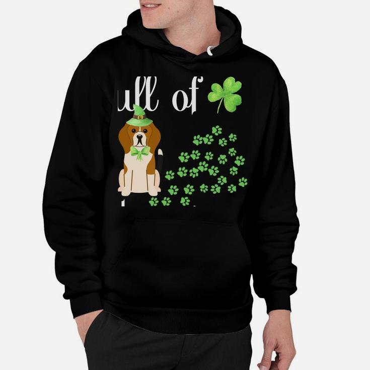 St Patricks Day Dog Lover Shirt Beagle Green Shamrock Paw Hoodie