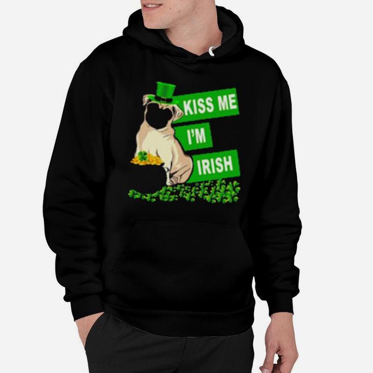 St Patricks Day Pug Kiss Me Im Irish Hoodie
