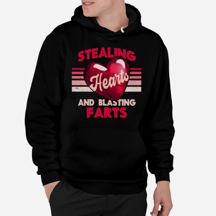 Stealing Hearts And Blasting Farts Valentines Day Hoodie