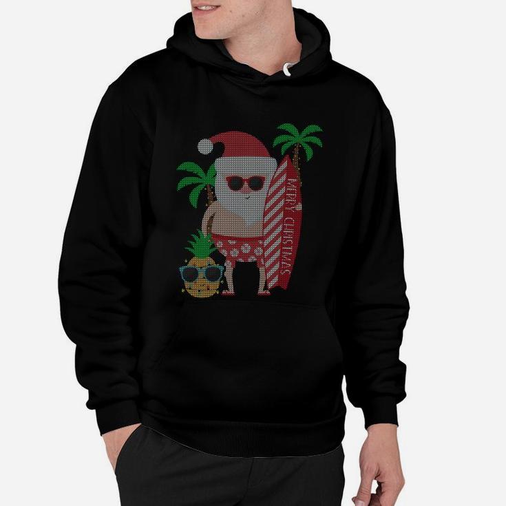Surfing Santa Ugly Sweater Sweatshirt Xmas Gift For Him Men Hoodie