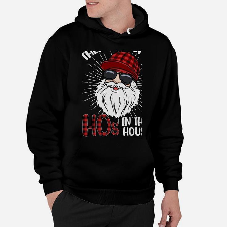 There's Some Hos In This House Funny Santa Claus Christmas Sweatshirt Hoodie