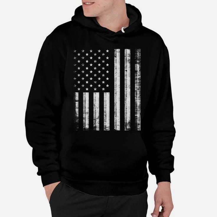 Think While It's Still Legal Distressed American Flag Design Hoodie