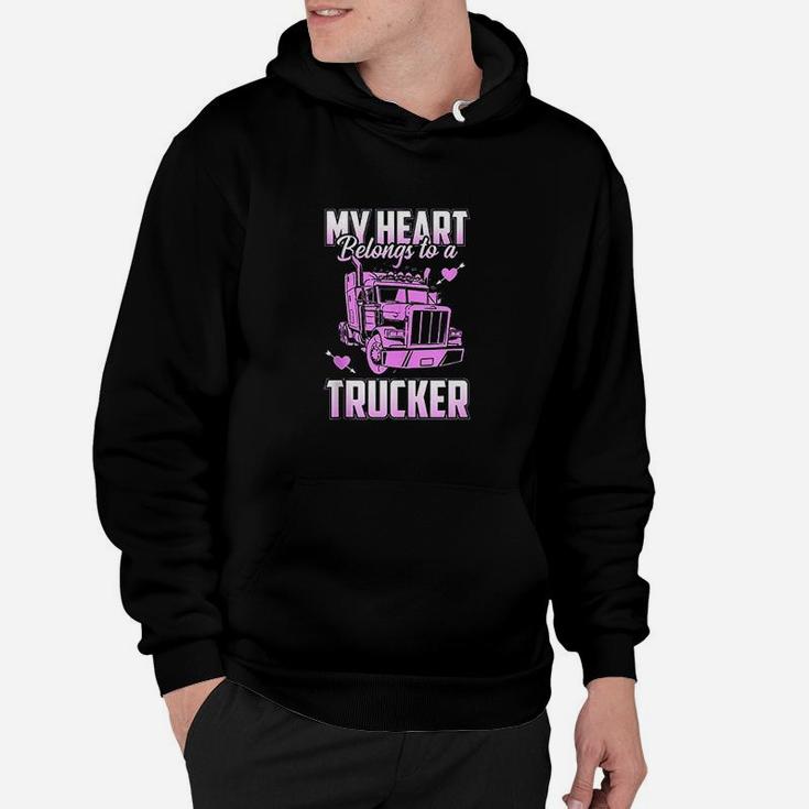Trucker Wife Boyfriend Truck Driver Ladies Trucker Hoodie