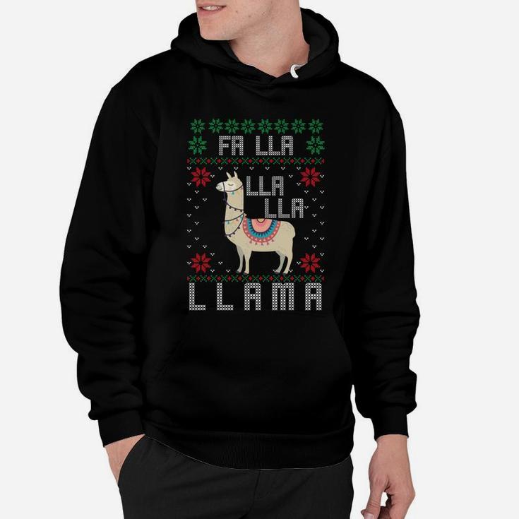 Ugly Christmas Sweater Llama Funny Holiday Sweatshirt Hoodie