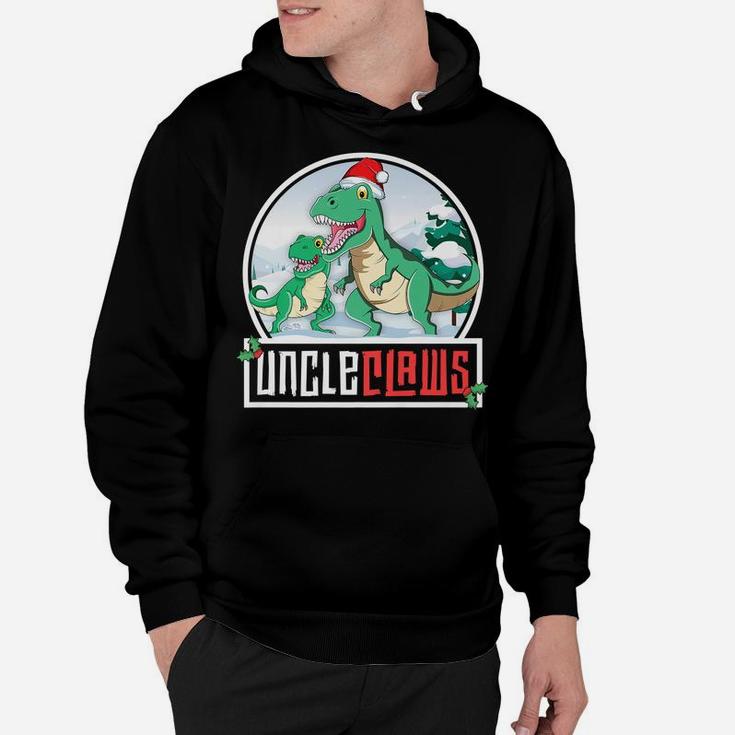 Uncle Claws Saurus T-Rex Dinosaur Matching Family Christmas Hoodie