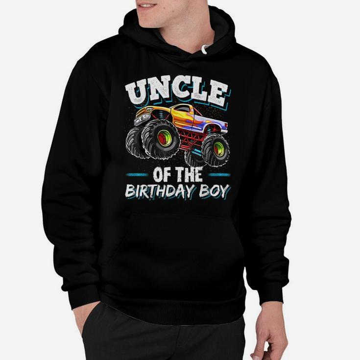 Uncle Of The Birthday Boy Monster Truck Birthday Party Hoodie