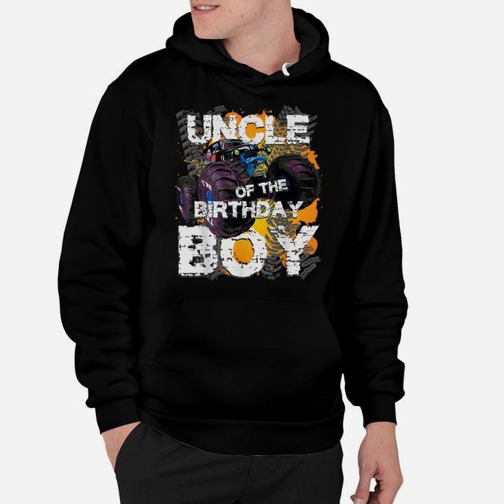 Uncle Of The Birthday Boy Monster Truck Matching Family Hoodie