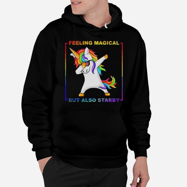 Unicorn Dabbing Feeling Magical But Also Stabby Lgbt Hoodie