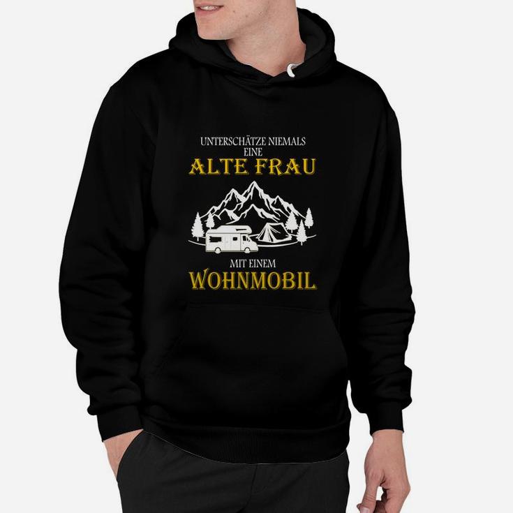 Unterschüchze Niemals Alte Frau Camping Hoodie