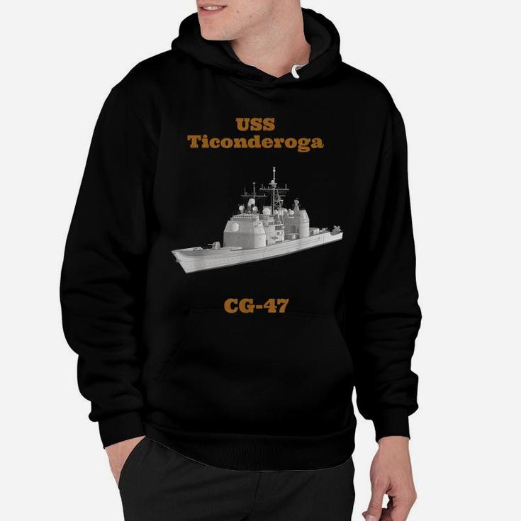 Uss Ticonderoga Cg-47 Navy Sailor Veteran Gift Hoodie