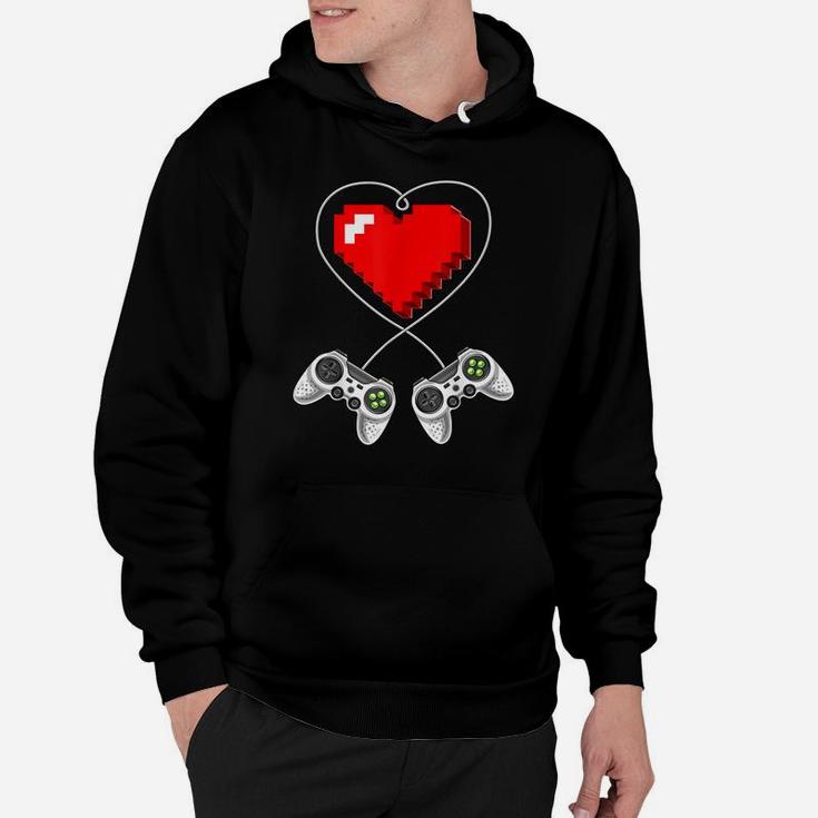 Valentine's Day Video Game Controller Heart Gamer Gift Boys Hoodie