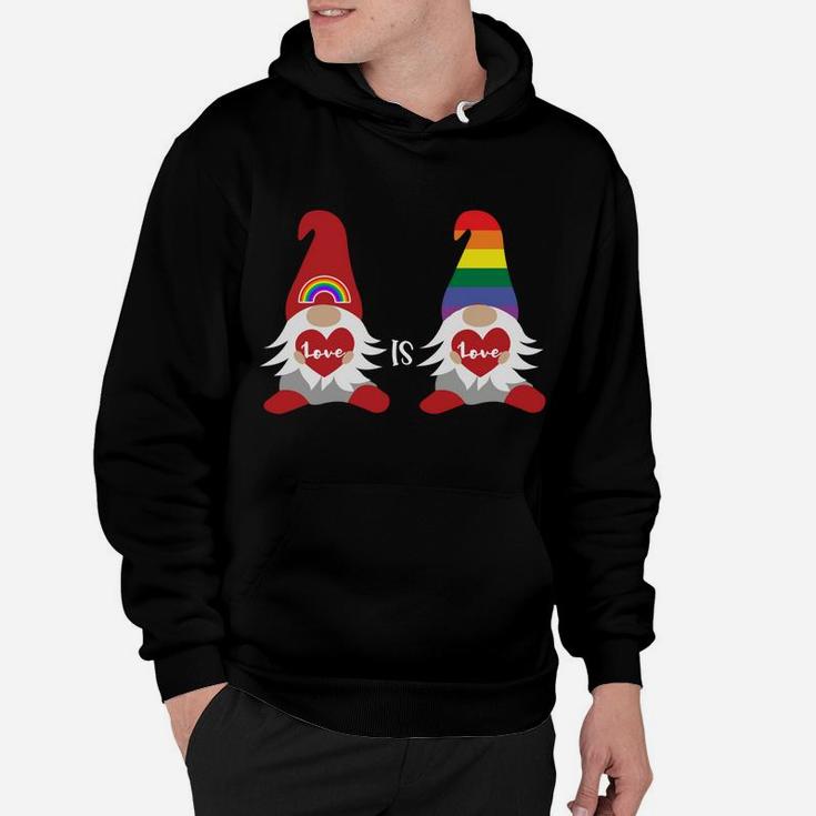 Valentine's Gay Pride Month Rainbow Gnome Gift Lgbqt Sweatshirt Hoodie