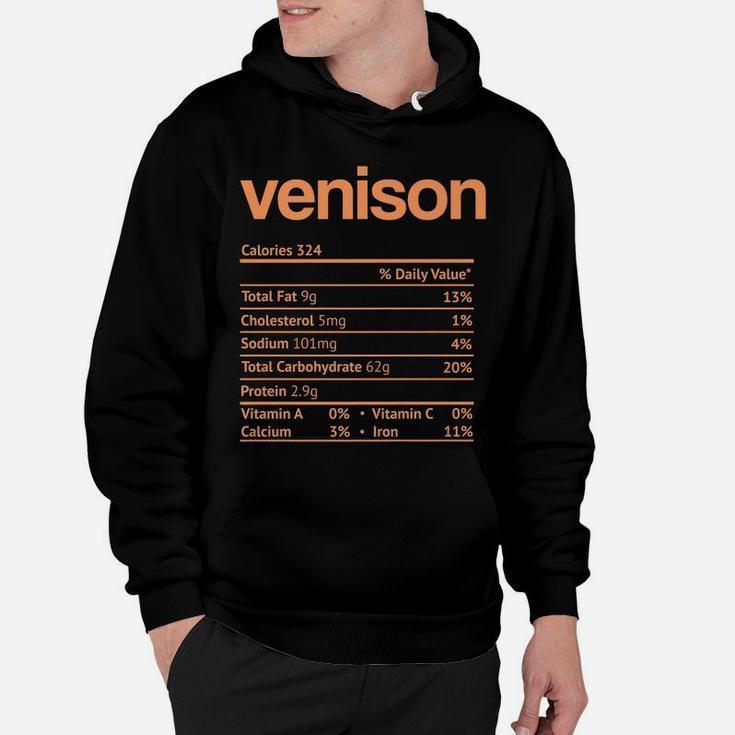 Venison Nutrition Facts Funny Thanksgiving Christmas Food Hoodie