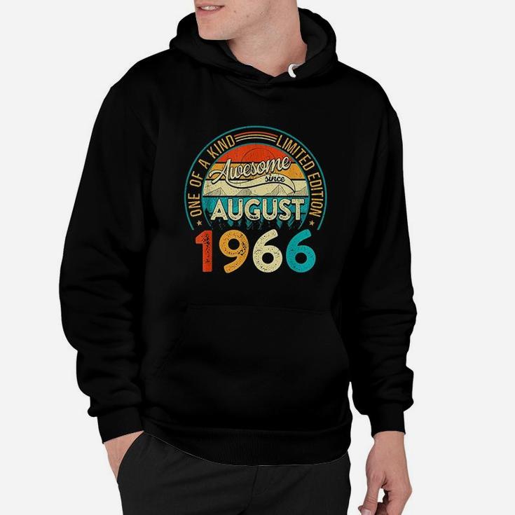 Vintage Awesome Since August 1966 55 Years Old Birthday Hoodie