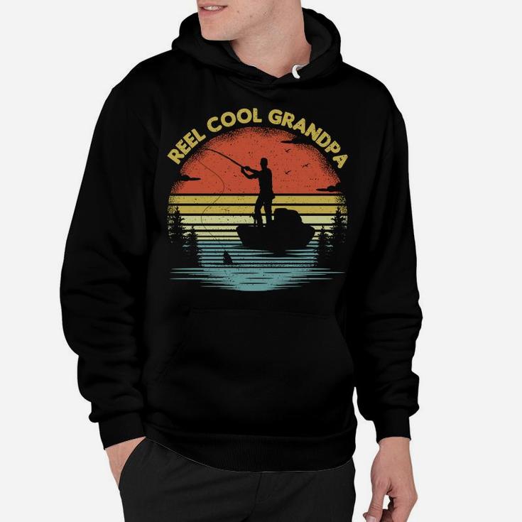 Vintage Fishing Lover Retro Reel Cool Grandpa Fishing Sweatshirt Hoodie