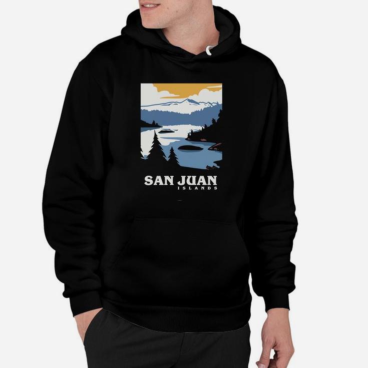 Vintage San Juan Islands, Washington, Wa,Travel Poster Gift Sweatshirt Hoodie
