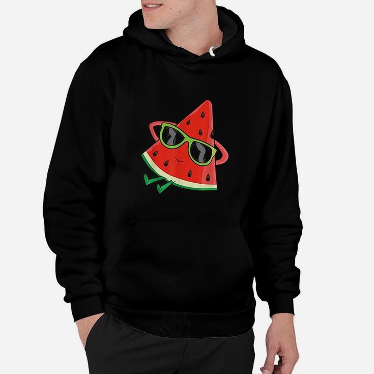 Watermelon Summer Melon With Sunglasses Funny Watermelon Hoodie