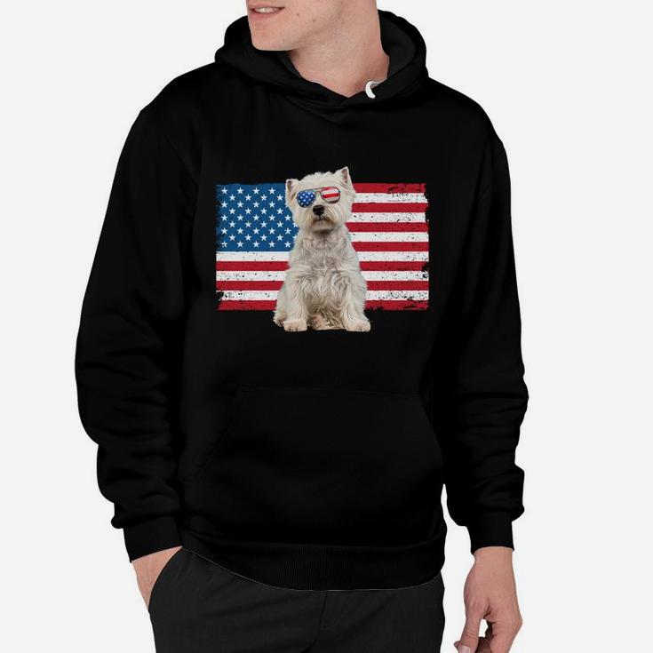 Westie Dad Usa American Flag Dog Lover Owner Christmas Funny Sweatshirt Hoodie