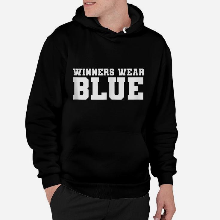 Winners Wear Blue Color War Camp Team Game Competition Hoodie